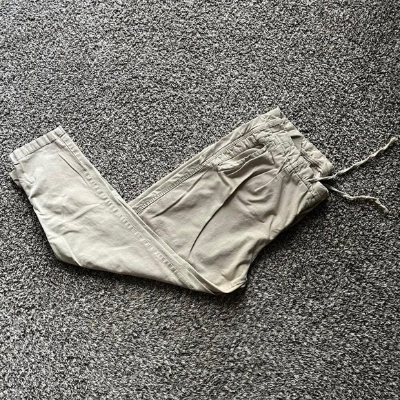 Tan Zara Straight Leg Trousers, Men's XL, Drawstring Pants - Picture 2 of 5